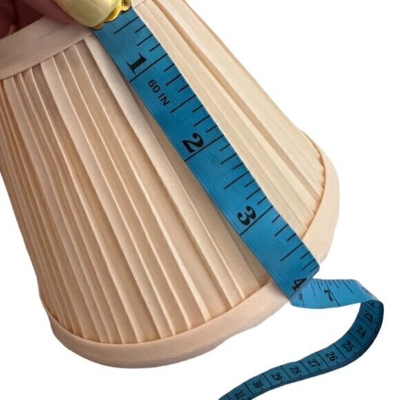 🎉SALE🎉 Beaded Mini Lampshade Cream Silver BOHO 70s Cottage Shabby Chic Pleated - Picture 4 of 7